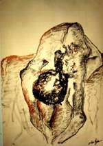 Inverno: Pastel oleoso e l�pis sobre papel
