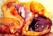 Ver�o: L�pis e aquarela sobre papel